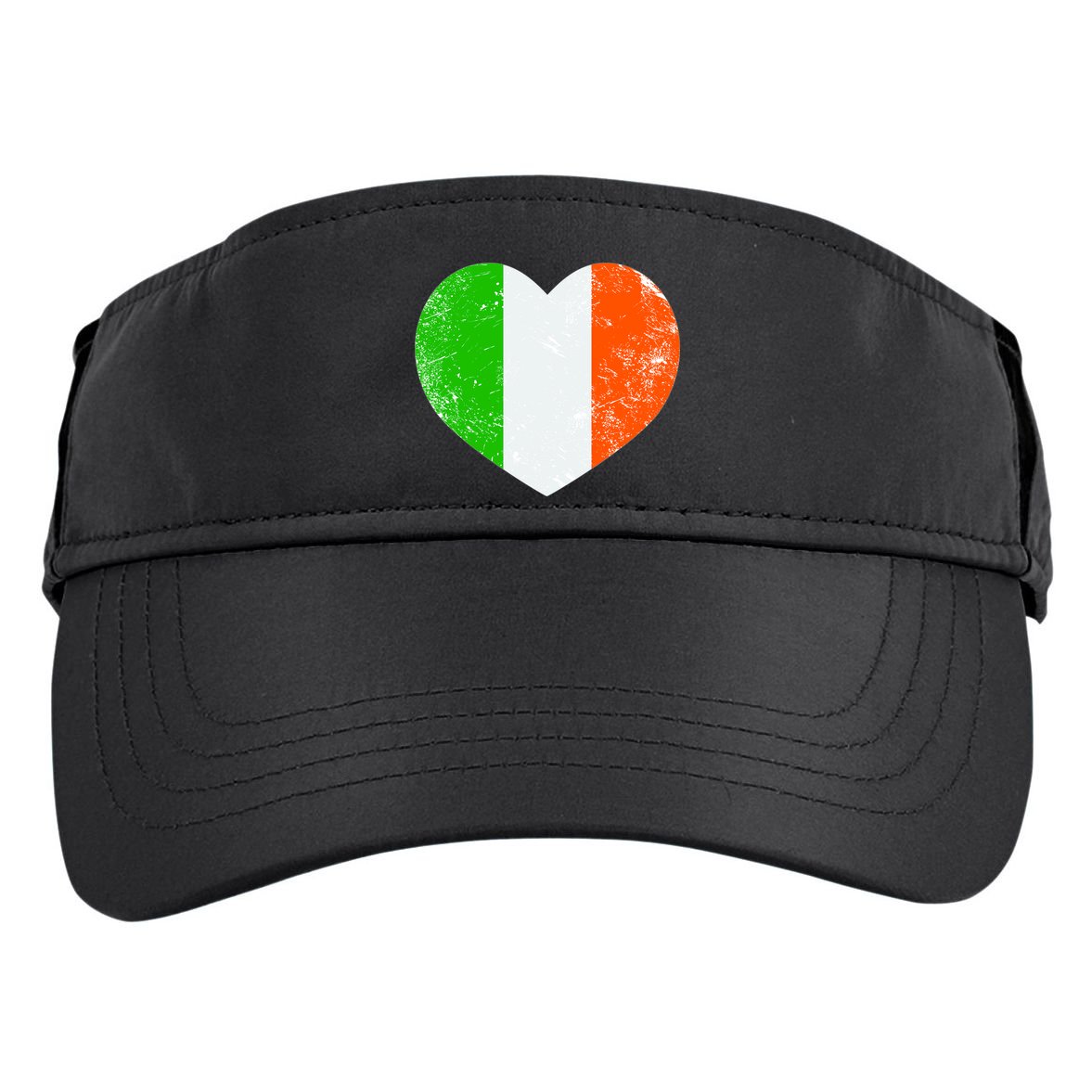 Ireland heart retro flag - St Patricks Day Adult Drive Performance Visor