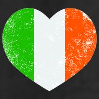 Ireland heart retro flag - St Patricks Day Adult Drive Performance Visor