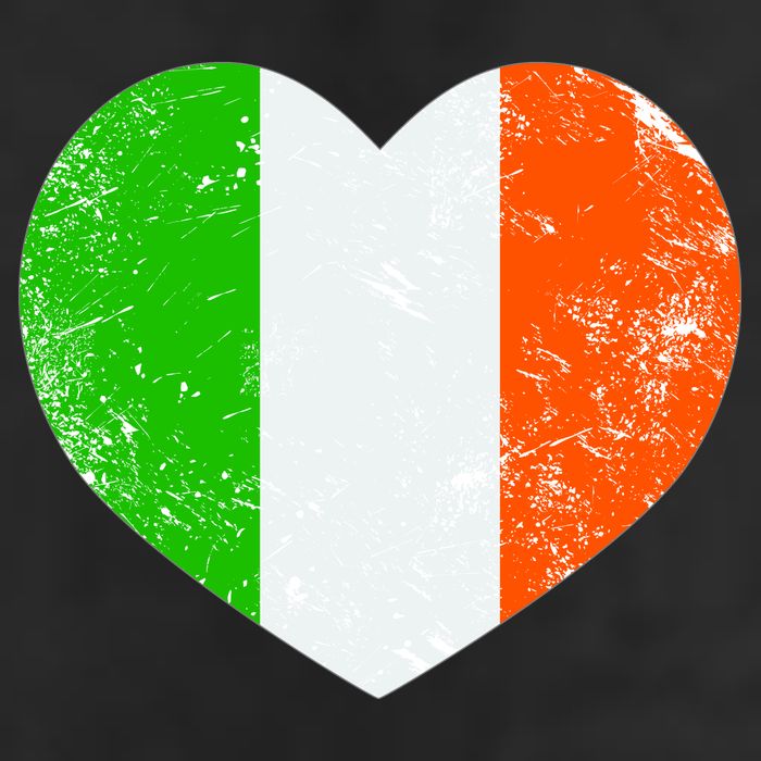 Ireland heart retro flag - St Patricks Day Adult Drive Performance Visor