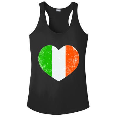 Ireland heart retro flag - St Patricks Day Ladies PosiCharge Competitor Racerback Tank