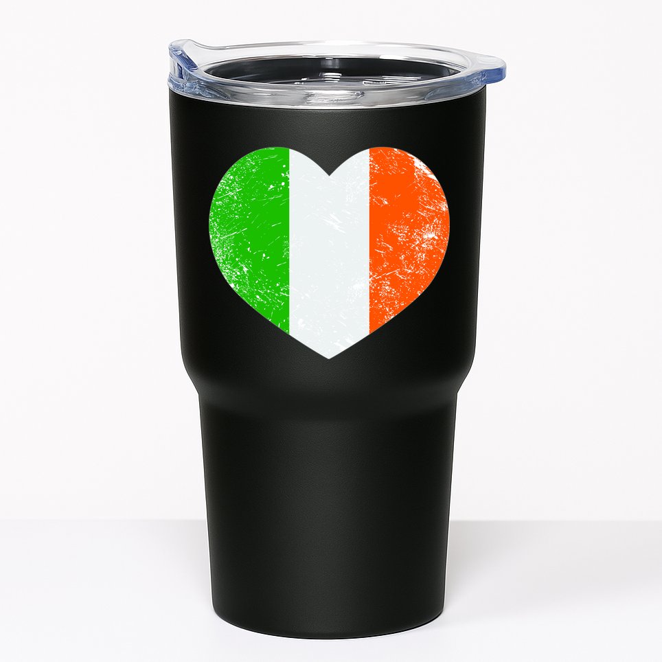 Ireland heart retro flag - St Patricks Day Tumbler