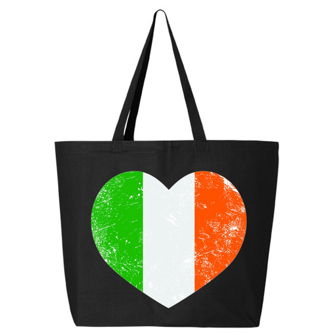Ireland heart retro flag - St Patricks Day 25L Jumbo Tote