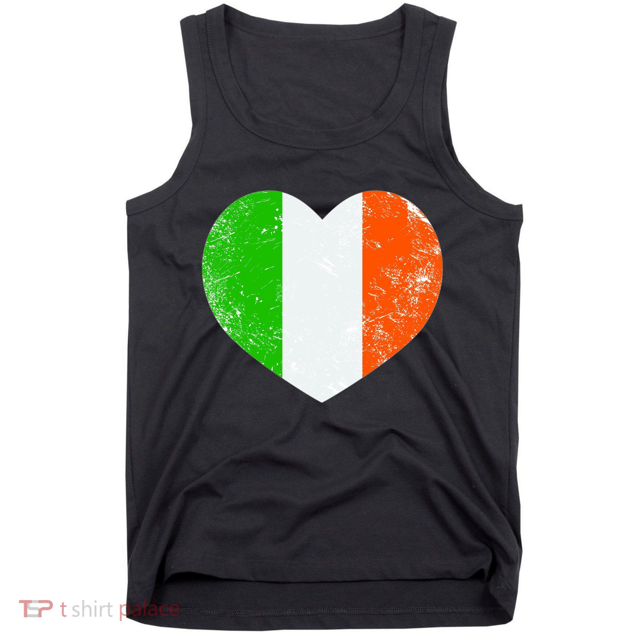 Ireland heart retro flag - St Patricks Day Tank Top