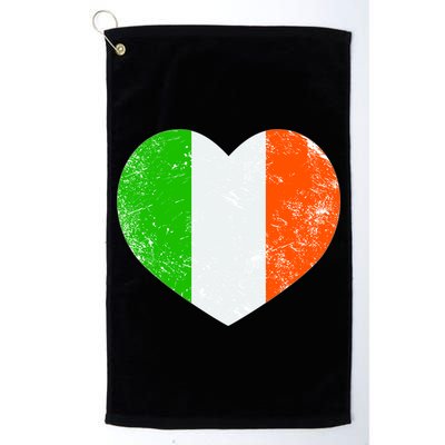 Ireland heart retro flag - St Patricks Day Golf Towel