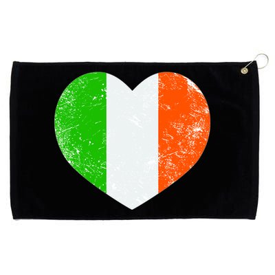 Ireland heart retro flag - St Patricks Day Grommeted Golf Towel