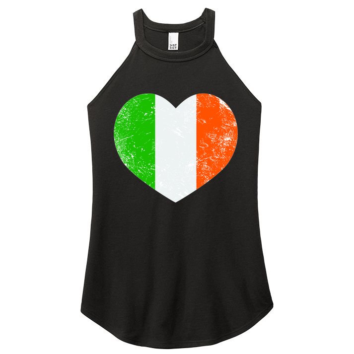 Ireland heart retro flag - St Patricks Day Women's Perfect Tri Rocker Tank