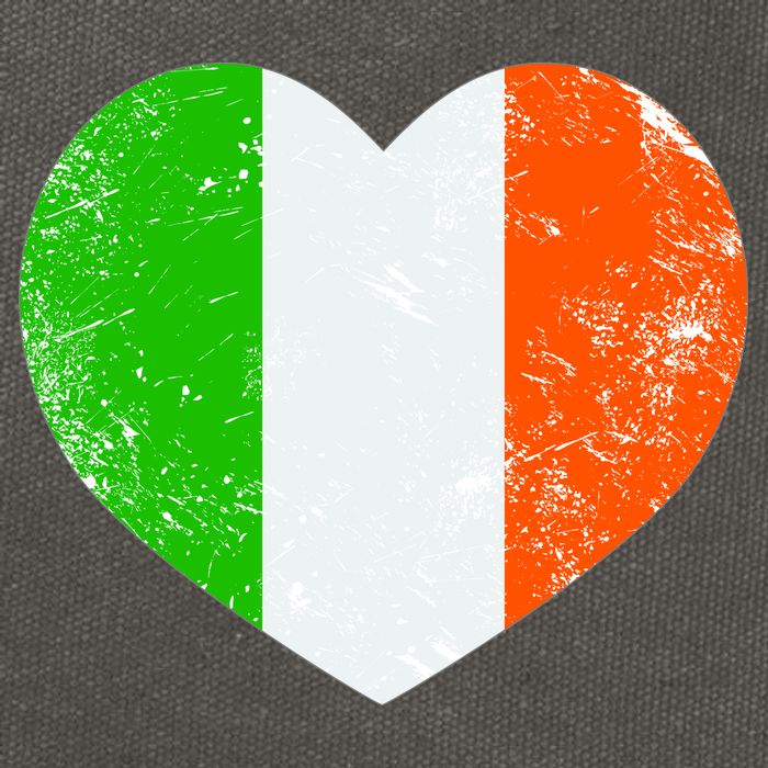 Ireland heart retro flag - St Patricks Day Cotton Canvas Backpack