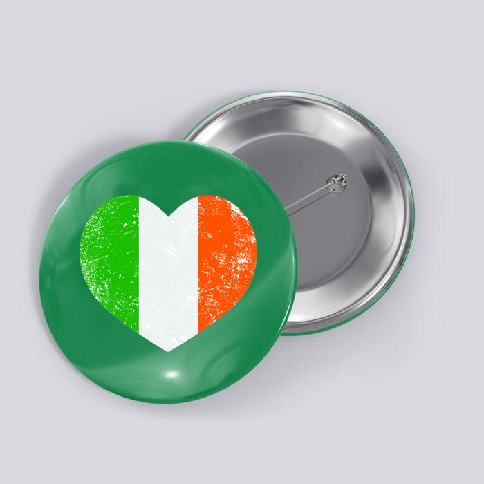 Ireland heart retro flag - St Patricks Day Button