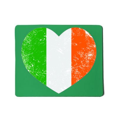 Ireland heart retro flag - St Patricks Day Mousepad