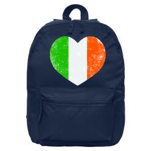 Ireland heart retro flag - St Patricks Day 16 in Basic Backpack