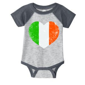 Ireland heart retro flag - St Patricks Day Infant Baby Jersey Bodysuit