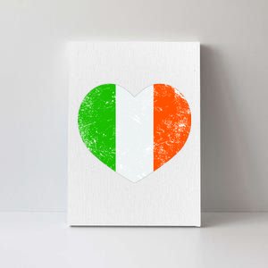 Ireland heart retro flag - St Patricks Day Canvas