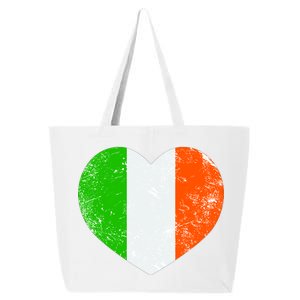 Ireland heart retro flag - St Patricks Day 25L Jumbo Tote