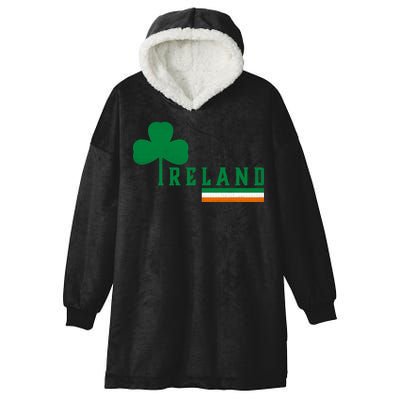 Ireland Irish Clover Hooded Wearable Blanket