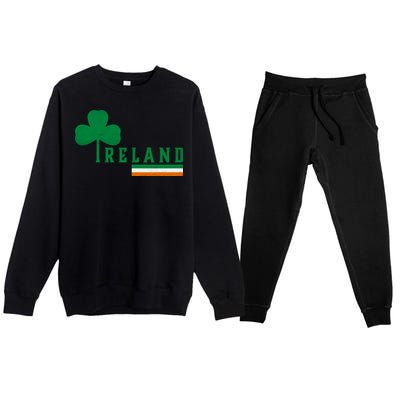 Ireland Irish Clover Premium Crewneck Sweatsuit Set