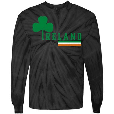 Ireland Irish Clover Tie-Dye Long Sleeve Shirt