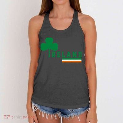 Ireland Irish Clover Women's Knotted Racerback Tank