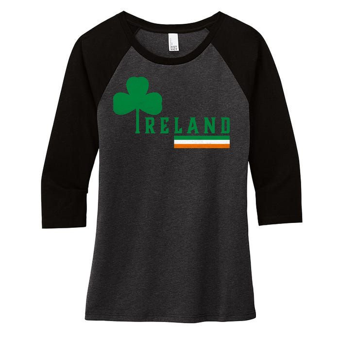 Ireland Irish Clover Women's Tri-Blend 3/4-Sleeve Raglan Shirt