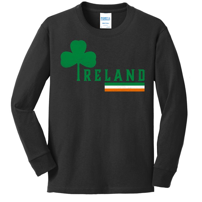 Ireland Irish Clover Kids Long Sleeve Shirt