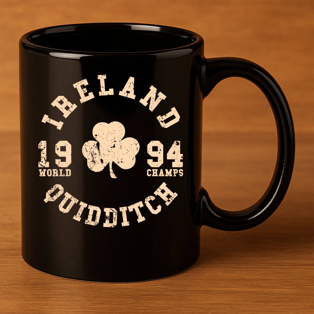 Ireland Quidditch 1994 World Champs Irish St. Patrick's Day 11oz C Handle Ceramic Mug