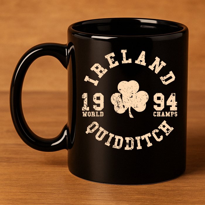 Ireland Quidditch 1994 World Champs Irish St. Patrick's Day 11oz C Handle Ceramic Mug