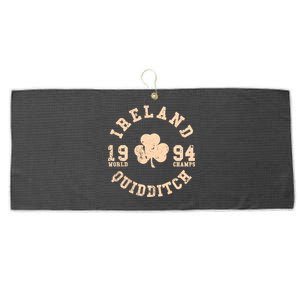 Ireland Quidditch 1994 World Champs Irish St. Patrick's Day Large Microfiber Waffle Golf Towel