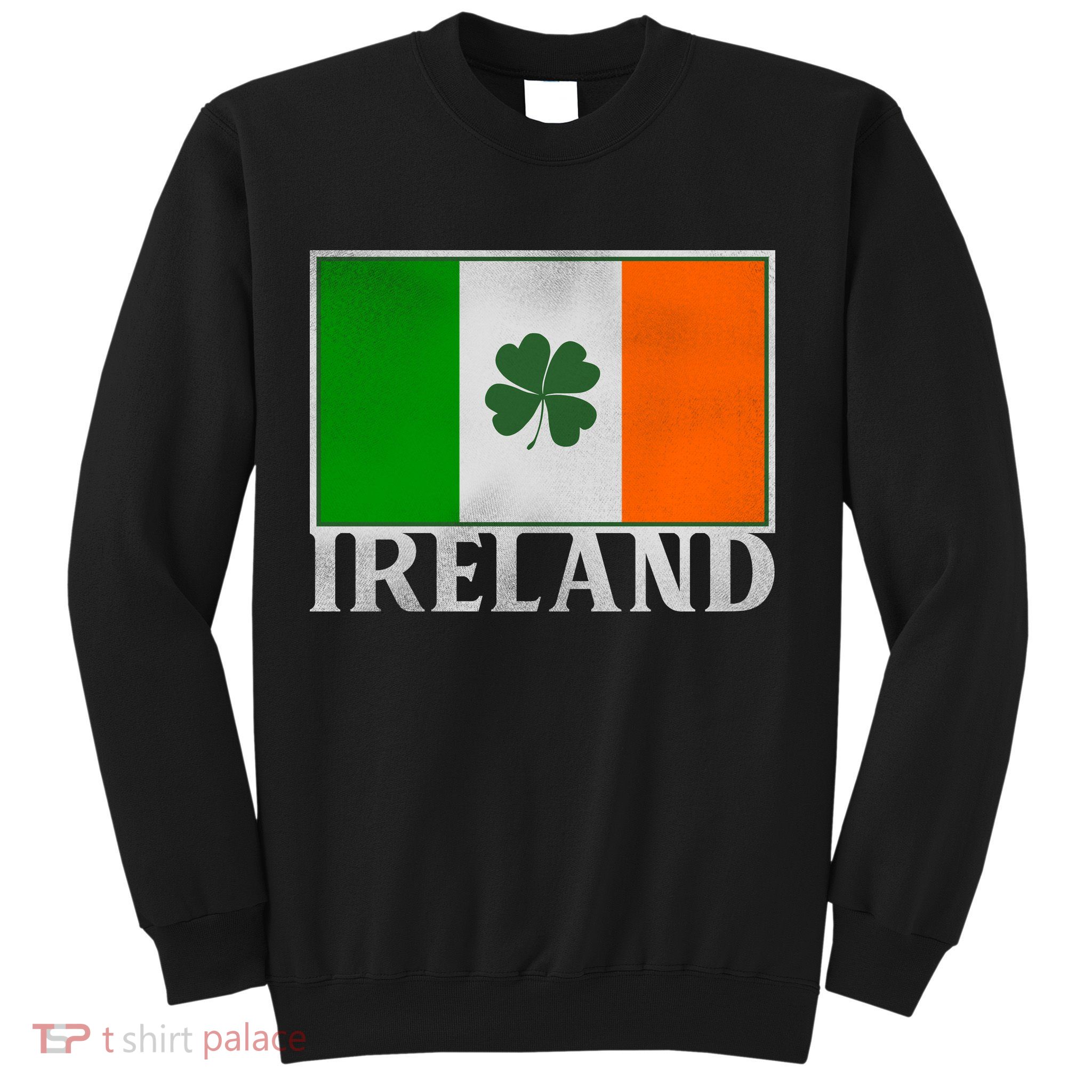 Ireland Shamrock Vintage Flag Sweatshirt