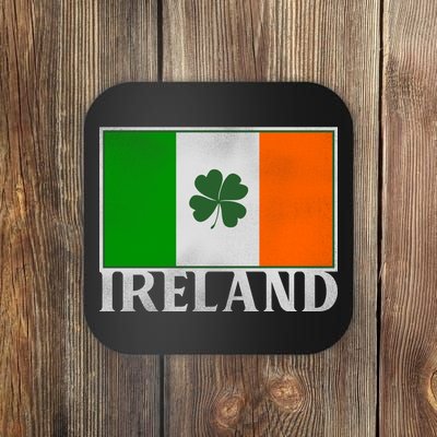 Ireland Shamrock Vintage Flag Coaster