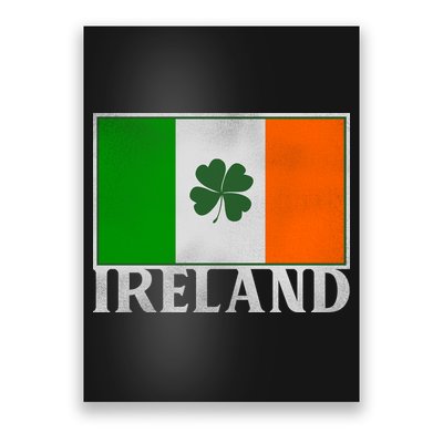 Ireland Shamrock Vintage Flag Poster