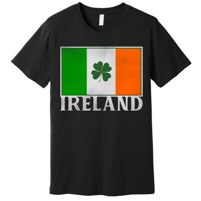 Ireland Shamrock Vintage Flag Premium T-Shirt