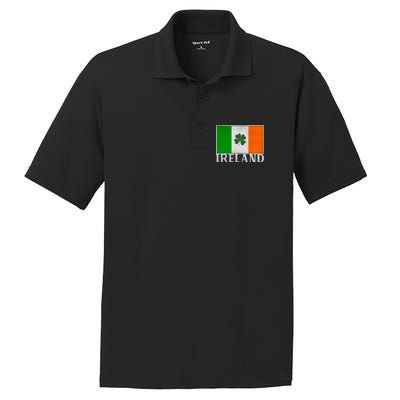 Ireland Shamrock Vintage Flag PosiCharge RacerMesh Polo