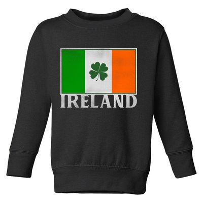 Ireland Shamrock Vintage Flag Toddler Sweatshirt
