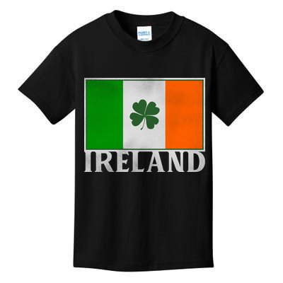 Ireland Shamrock Vintage Flag Kids T-Shirt