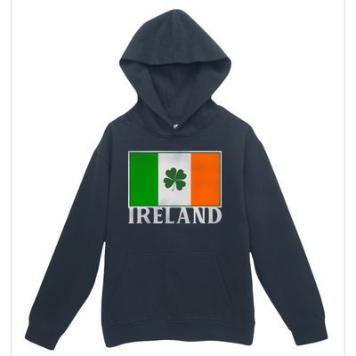 Ireland Shamrock Vintage Flag Urban Pullover Hoodie