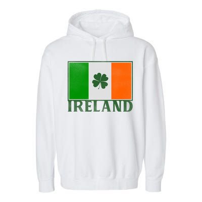 Ireland Shamrock Vintage Flag Garment-Dyed Fleece Hoodie