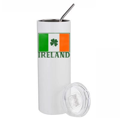 Ireland Shamrock Vintage Flag Stainless Steel Tumbler