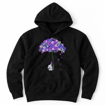 I'll Remember For You Purple Elephant Alzheimer's Awareness Hoodie