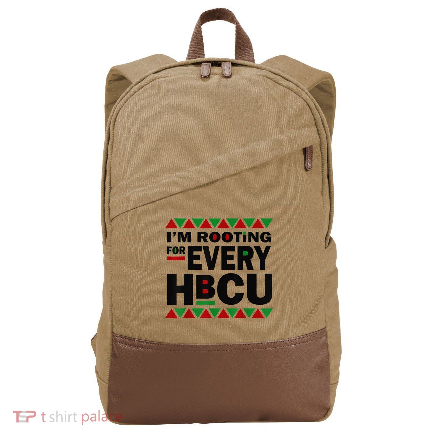 I'm Rooting For Every HBCU Black History Month African Pride Cotton Canvas Backpack