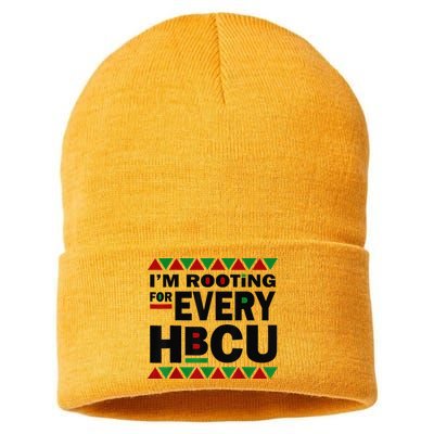 I'm Rooting For Every HBCU Black History Month African Pride Sustainable Knit Beanie