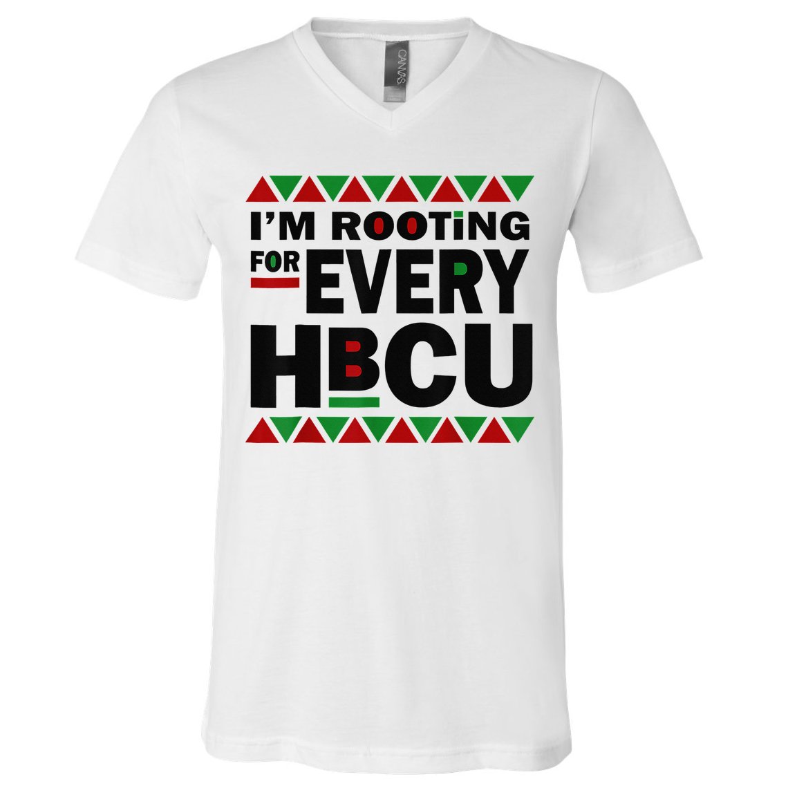 I'm Rooting For Every HBCU Black History Month African Pride V-Neck T-Shirt