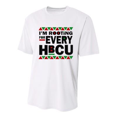 I'm Rooting For Every HBCU Black History Month African Pride Youth Performance Sprint T-Shirt
