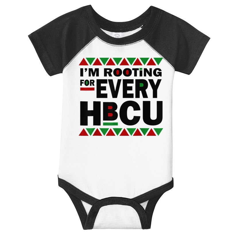 I'm Rooting For Every HBCU Black History Month African Pride Infant Baby Jersey Bodysuit