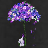 ILl Remember For You Purple Elephant AlzheimerS Awareness Cute Adult Drive Performance Visor