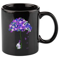 ILl Remember For You Purple Elephant AlzheimerS Awareness Cute 11oz C Handle Ceramic Mug