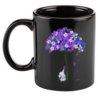 ILl Remember For You Purple Elephant AlzheimerS Awareness Cute 11oz C Handle Ceramic Mug