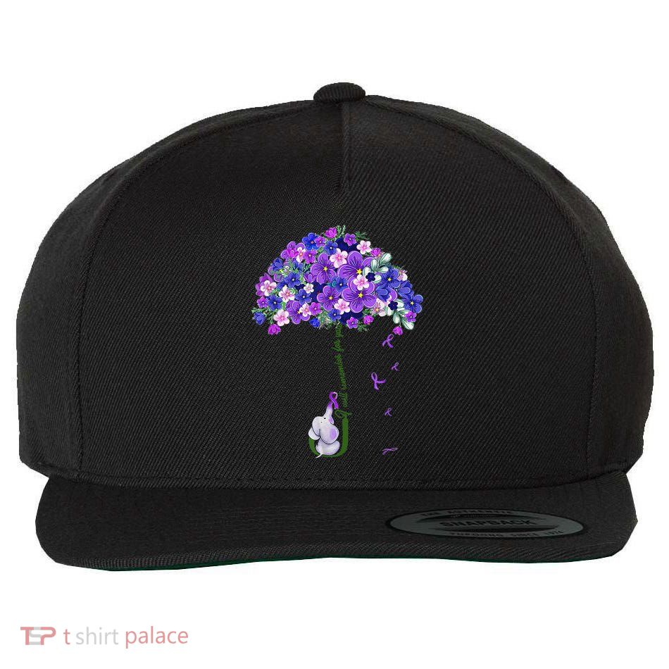ILl Remember For You Purple Elephant AlzheimerS Awareness Cute Wool Snapback Cap