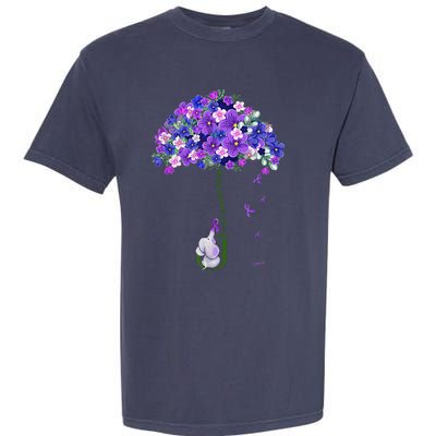 ILl Remember For You Purple Elephant AlzheimerS Awareness Cute Garment-Dyed Heavyweight T-Shirt