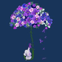 ILl Remember For You Purple Elephant AlzheimerS Awareness Cute Cooling Performance Crew T-Shirt