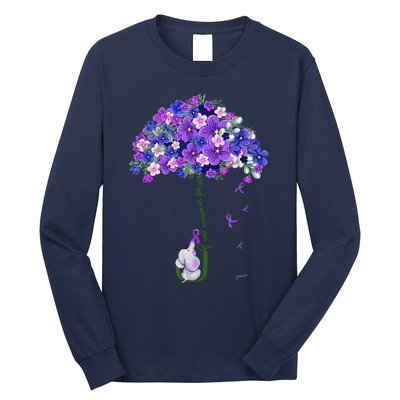 ILl Remember For You Purple Elephant AlzheimerS Awareness Cute Long Sleeve Shirt