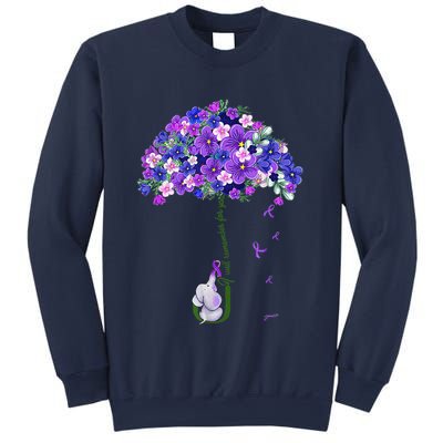 ILl Remember For You Purple Elephant AlzheimerS Awareness Cute Sweatshirt